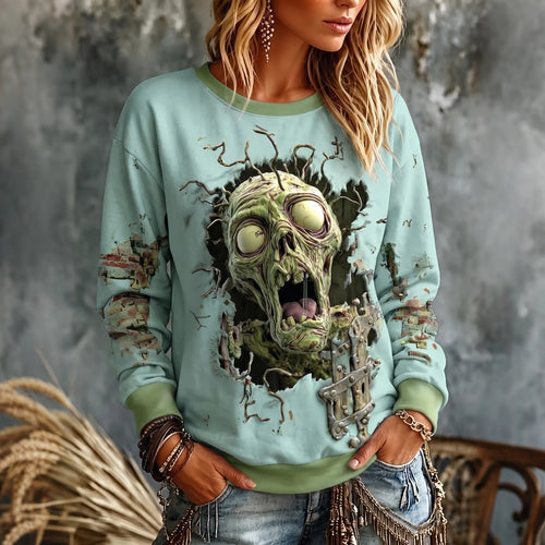 Women's Halloween Fun Zombies 3d Sweatshirt