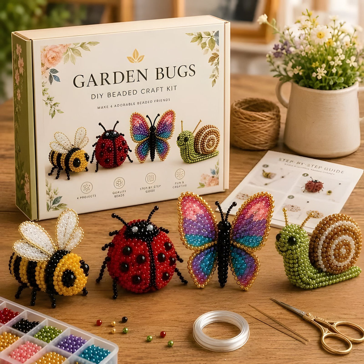 Mini 3D Beaded Animal DIY Kit — 8 Adorable Craft Sets