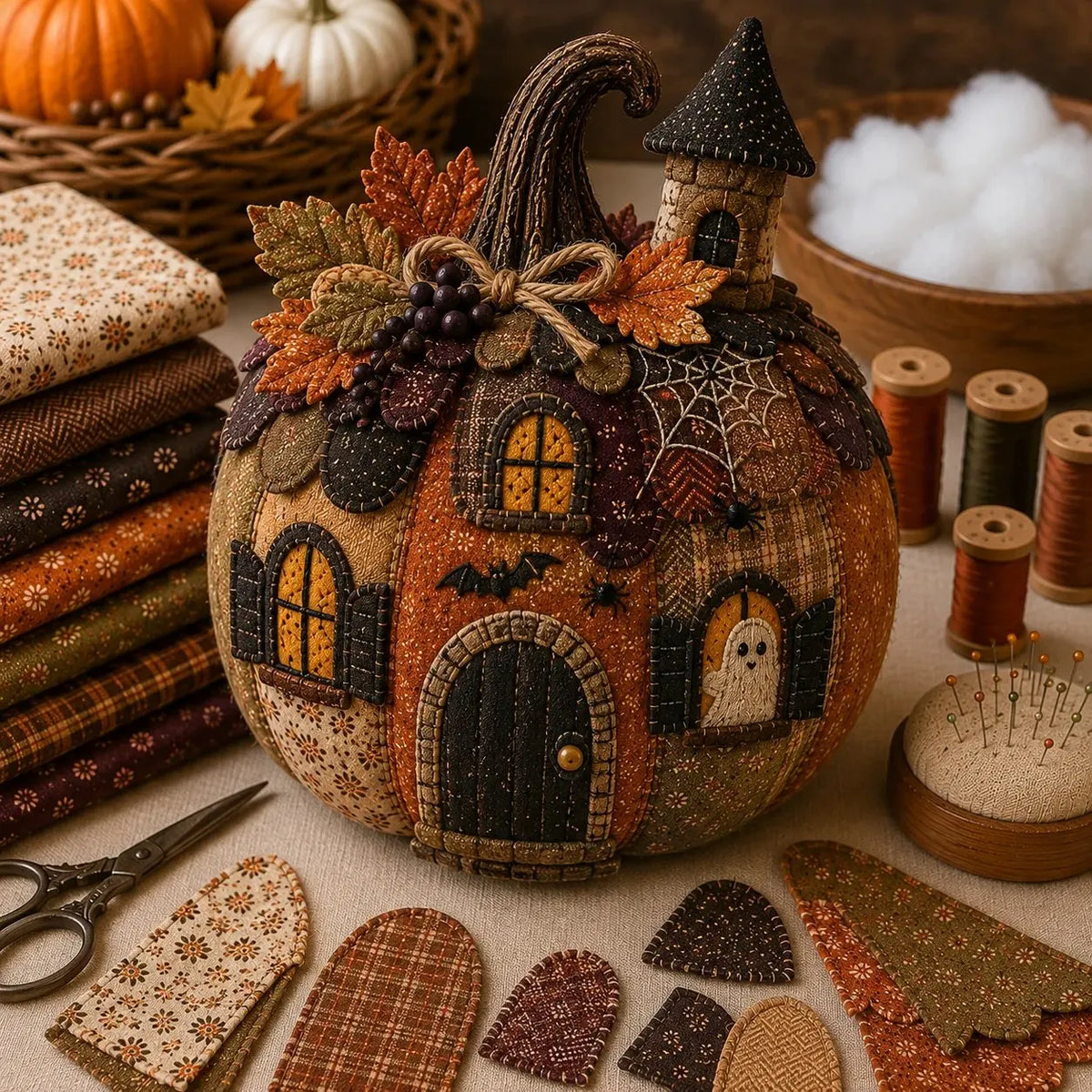 ⏳ Last Day 49% OFF – 🎃 Beginner-Friendly DIY Layered Harvest Pumpkin Patchwork Kit Collection | Complete Kit with All Tools & Step-by-Step Guide Included 💕