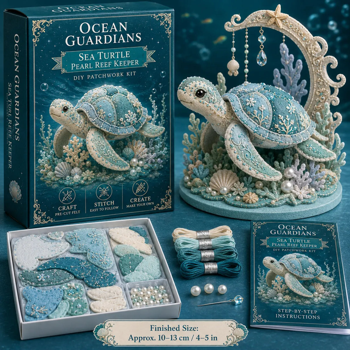 🔥LAST 4 HOURS,BUY 2 GET 1 FREE — Each discount is $8.5🎁 Ocean Guardians DIY Patchwork Kit Collection🌊