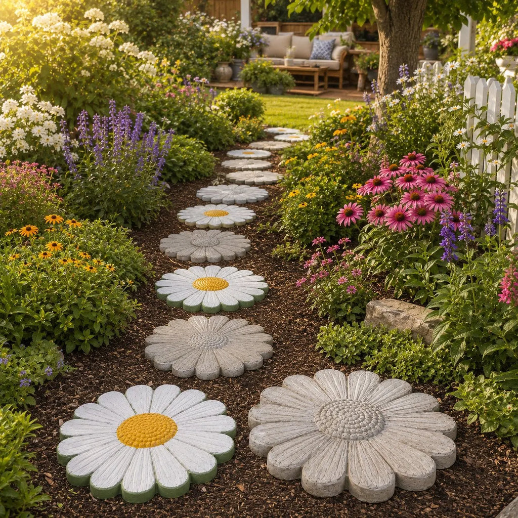 💥 LAST DAY 49% OFF – 🌿 Reusable Decorative Garden Stepping Stone Mold – Make Your Garden Truly One of a Kind (📦 Buy 2, Get Free Shipping)