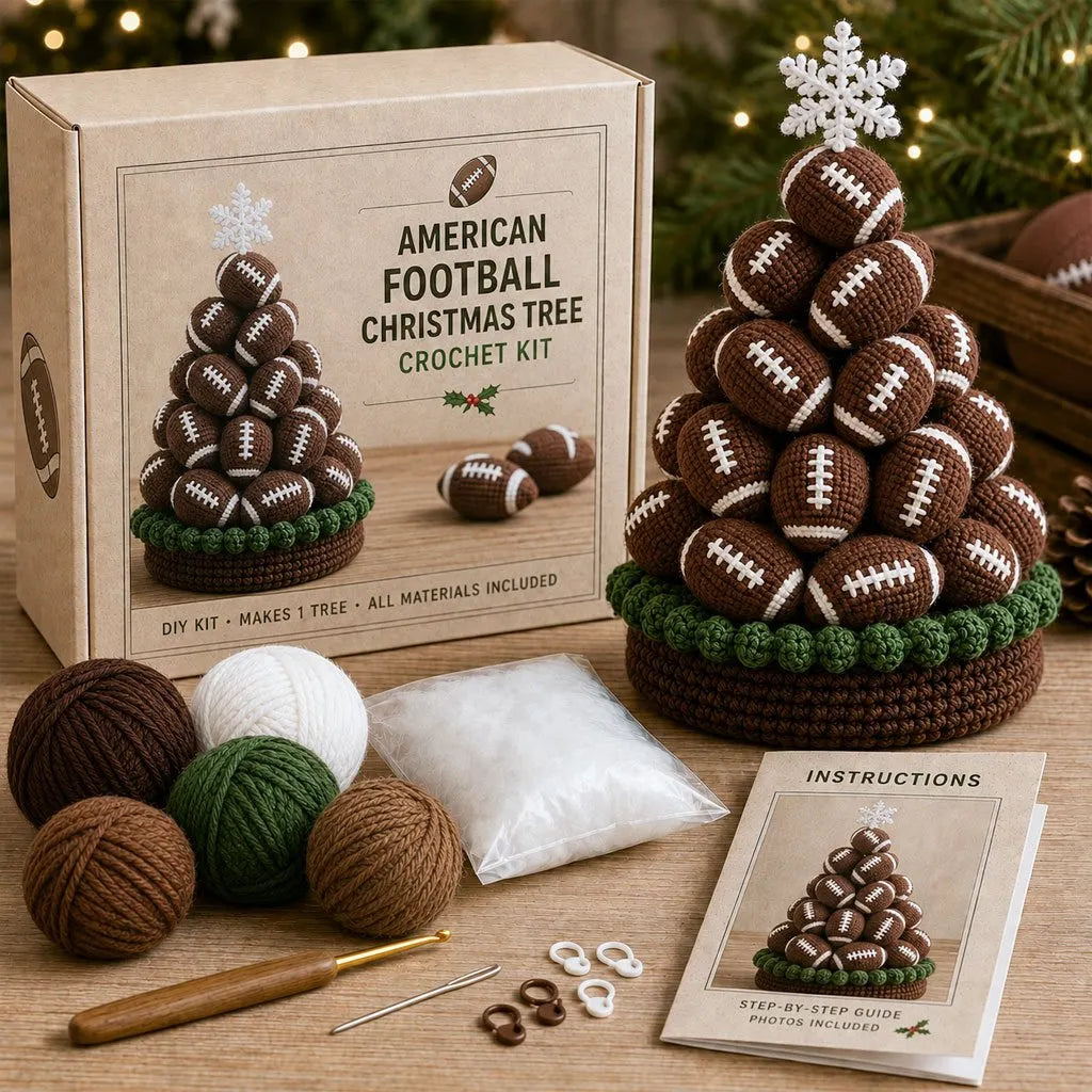 🔥LAST DAY 50% OFF - 🎄Sports Ball Christmas Tree Crochet Kit
