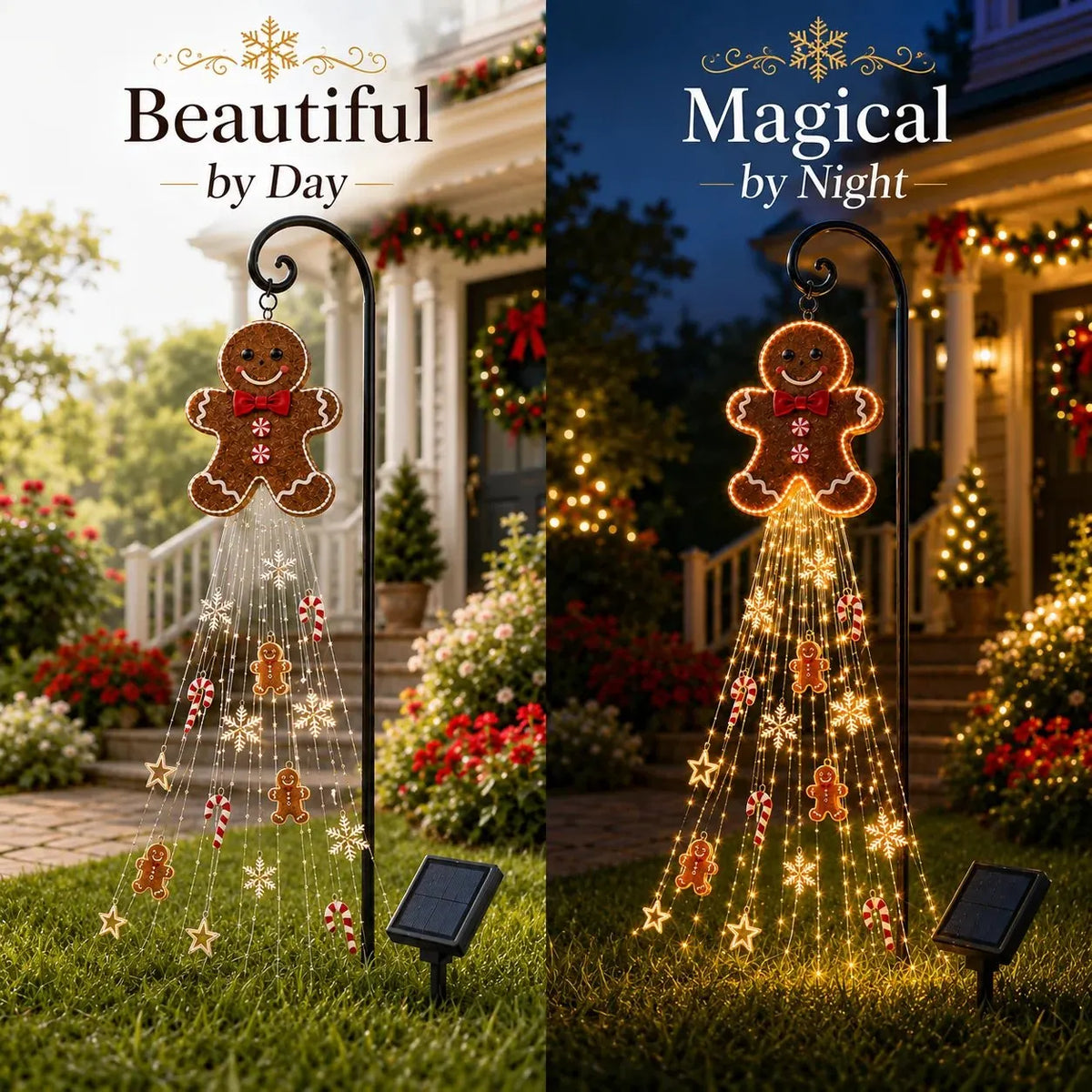🎄 Gingerbread Magic Solar Holiday Yard Light