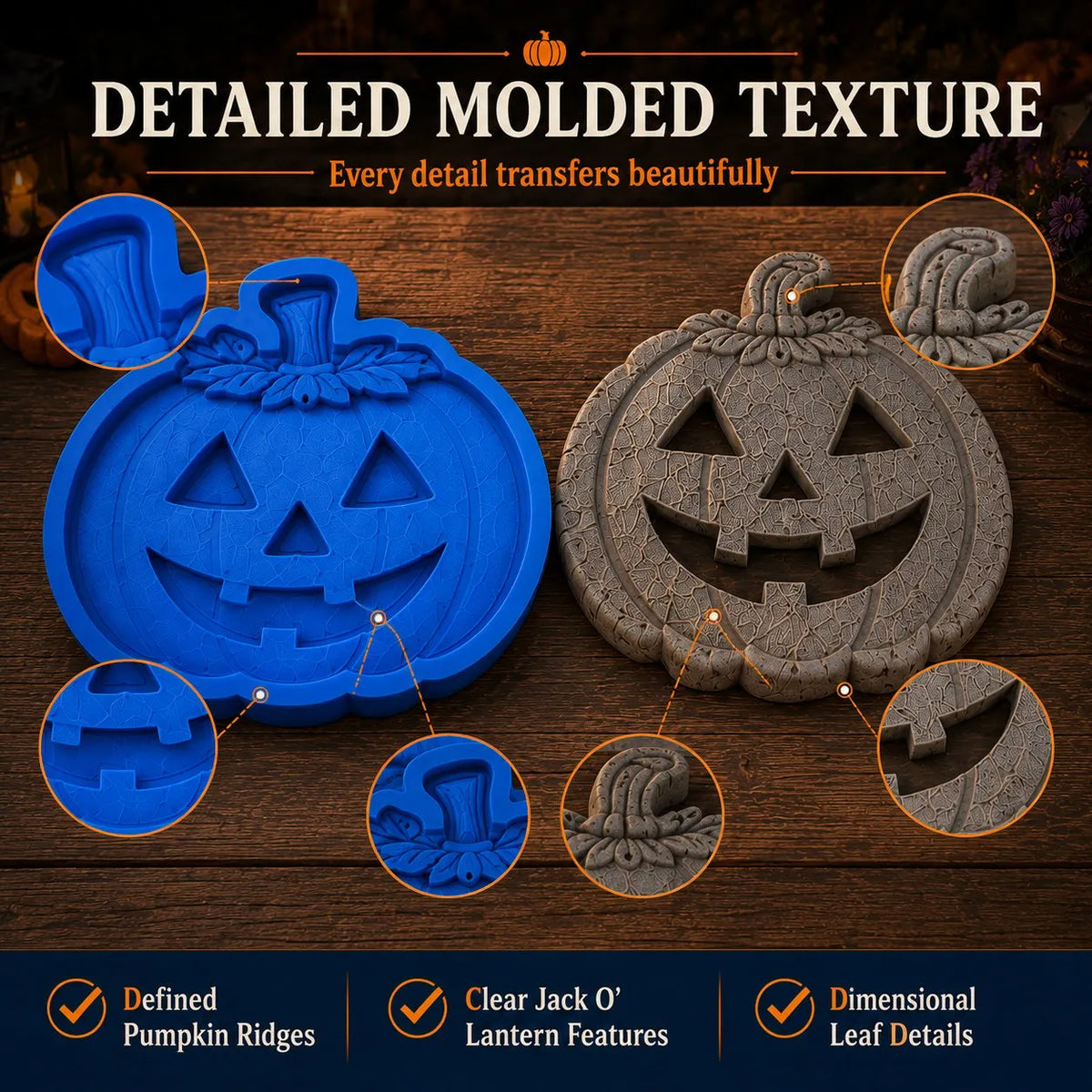 💥 LAST DAY 49% OFF - 🎃 Reusable Pumpkin Garden Stepping Stone Mold – Make Your Halloween Garden Truly One of a Kind (📦Buy 2 Free Shipping)