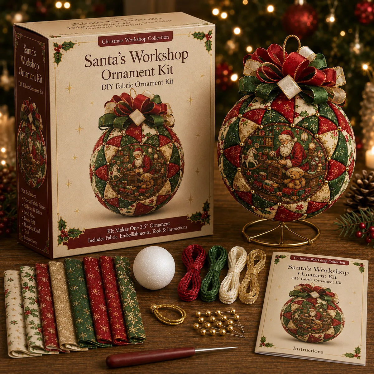 ⏳Only Today BUY 3 GET 1 FREE🔥49% OFF –  DIY Christmas Patchwork Ornament Kit