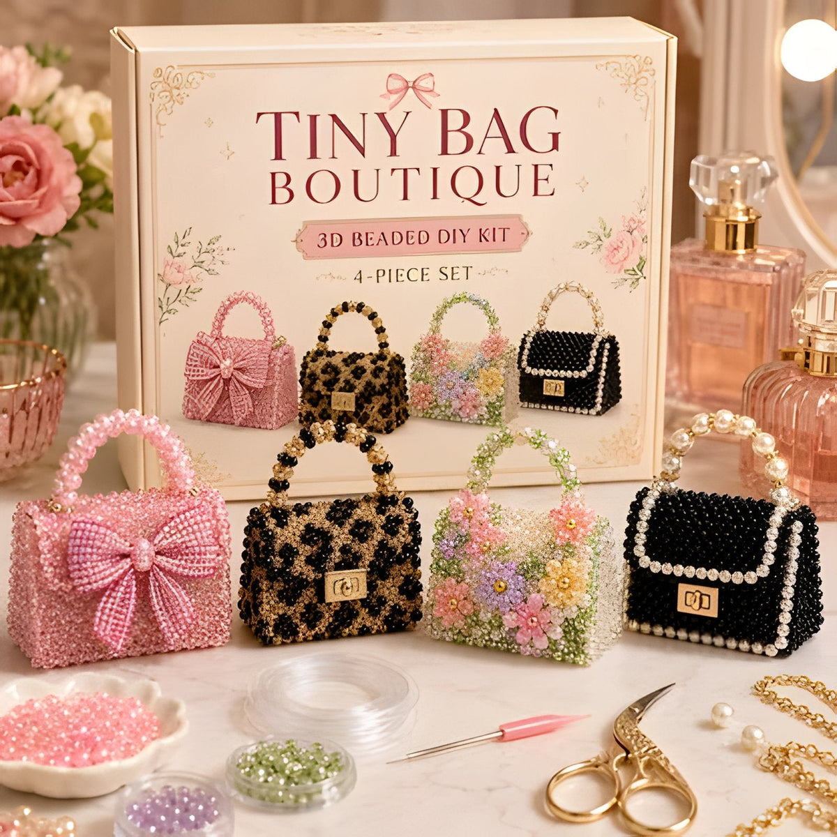 Mini 3D Beaded Animal DIY Kit — 8 Adorable Craft Sets