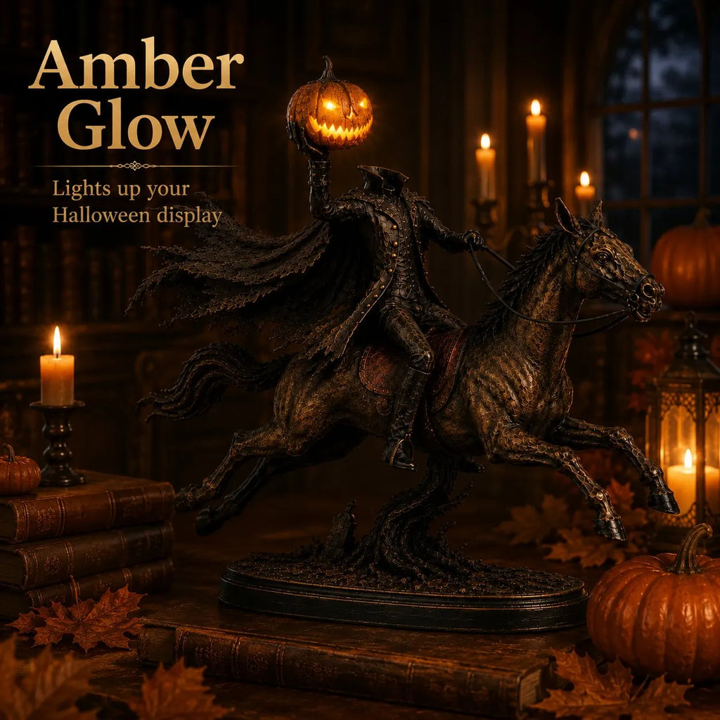 ⏰Limited Stock 50% OFF - 🎃🏇Midnight Chase Headless Horseman Statue | Awaken the Legend of the Hollow(✨Same as the video)