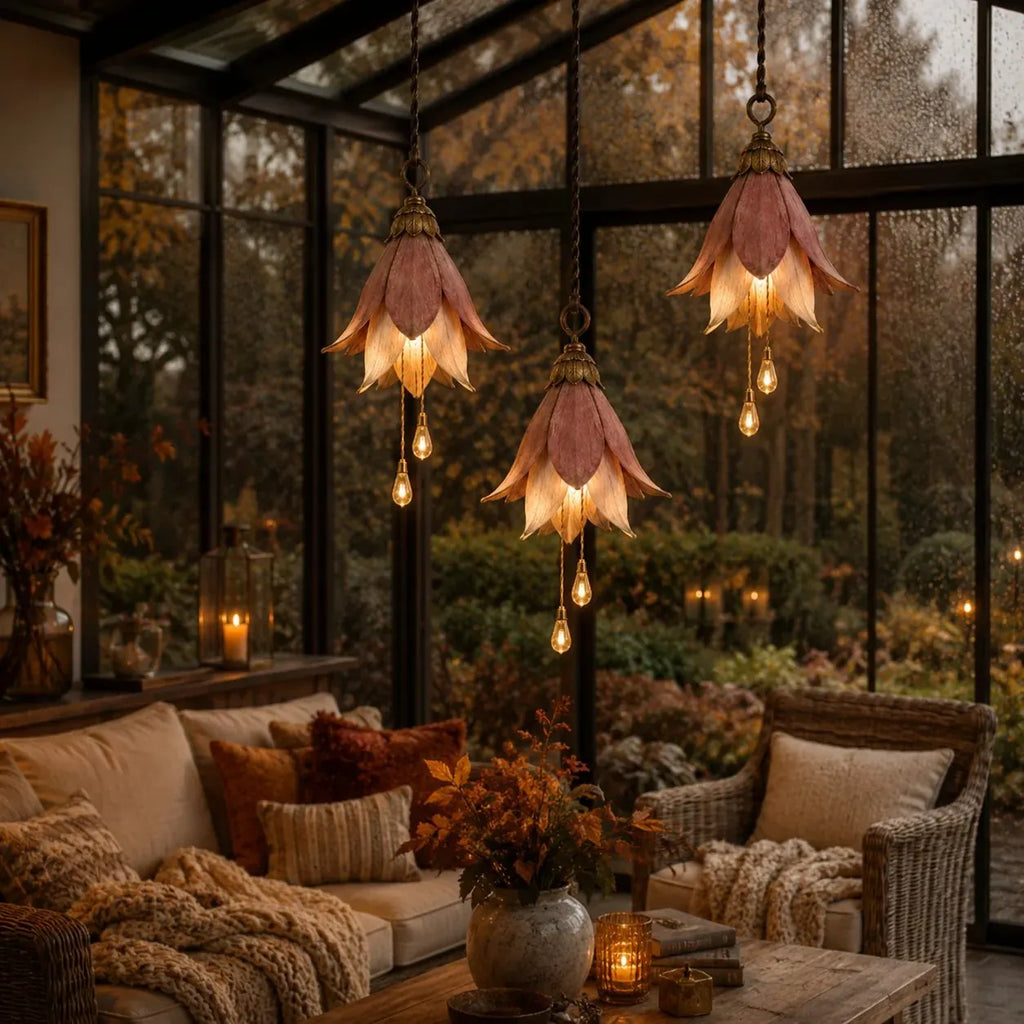 🌸🏠Vintage Hanging Flower Lights – Warm Glow Garden & Patio Decor