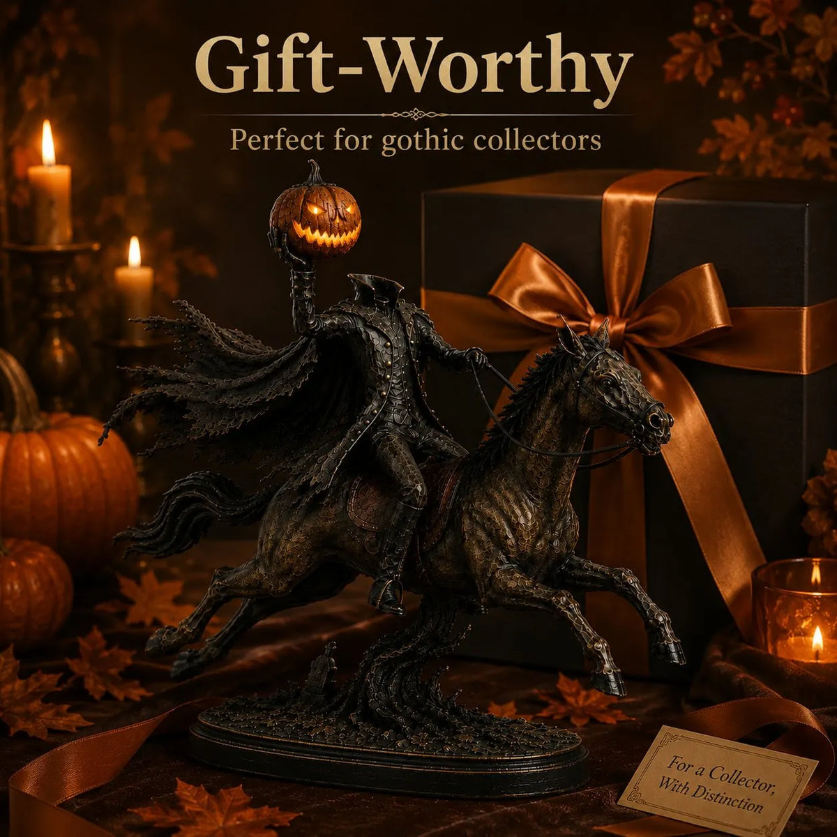 ⏰Limited Stock 50% OFF - 🎃🏇Midnight Chase Headless Horseman Statue | Awaken the Legend of the Hollow(✨Same as the video)