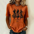 Women's Retro Halloween Print Casual T-shirt