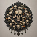 🦇 Gothic Halloween Wall Art Collection | Metal Skull, Ghost & Bat Decor with 3D Visual Effect for Haunted Wall Displays 🎃