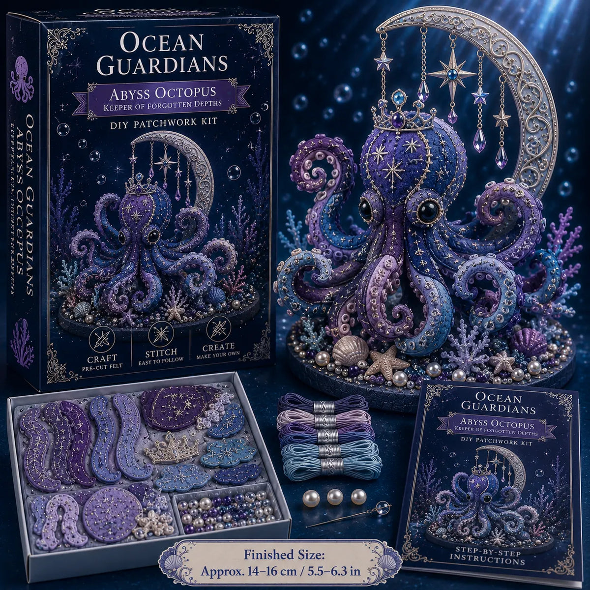 🔥LAST 4 HOURS,BUY 2 GET 1 FREE — Each discount is $8.5🎁 Ocean Guardians DIY Patchwork Kit Collection🌊