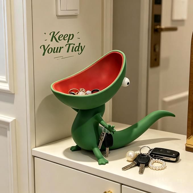 Cute multi-functional lizard stand, monster mouth storage box, soap box