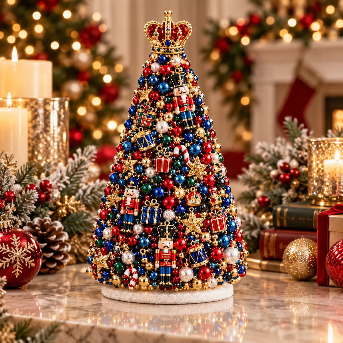 DIY Beaded Pearl Art Christmas Tree – Ornament Kit Holiday Decor