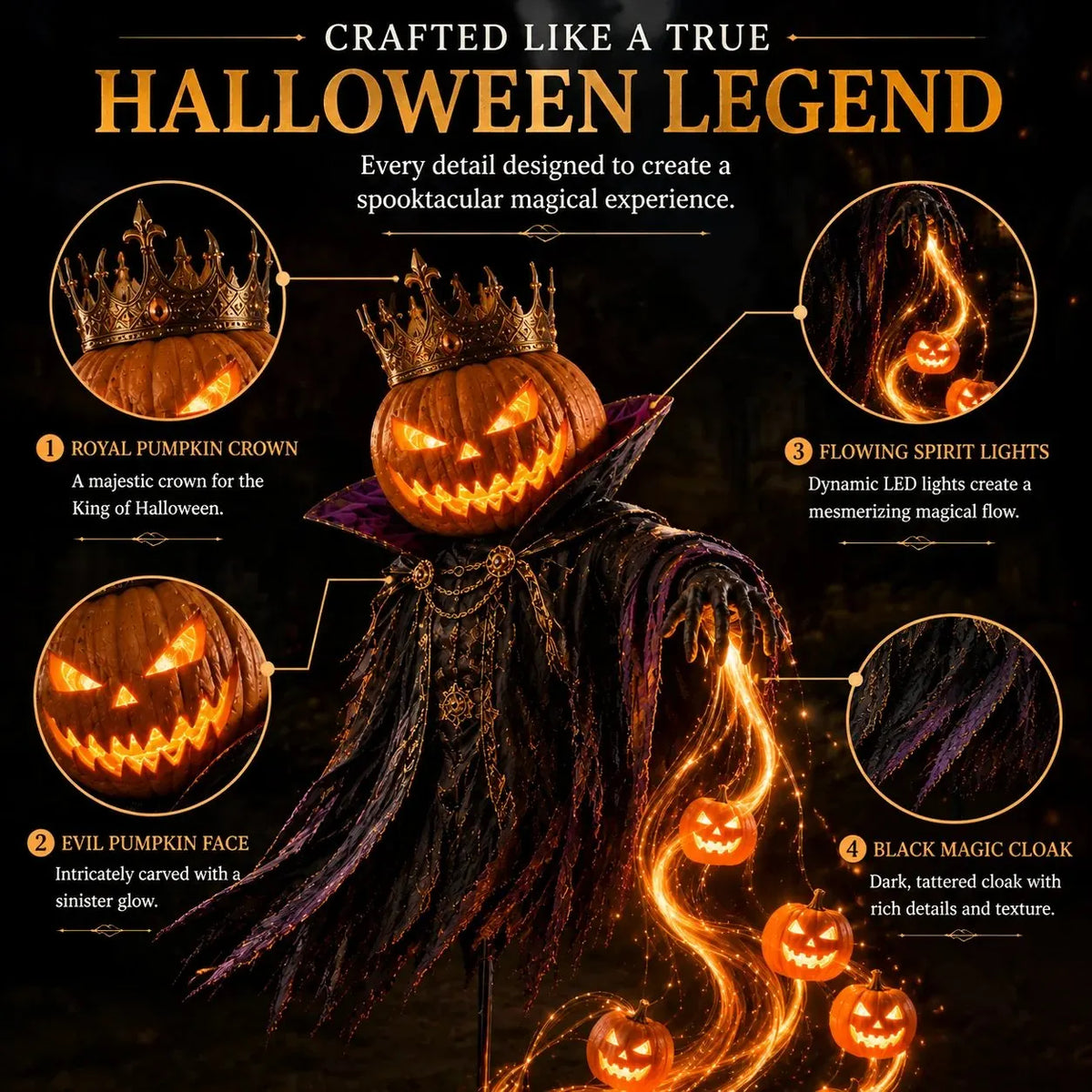 🔥Buy 2 Get 20% OFF🔥🎁🎃Flowing LED Halloween Yard Light