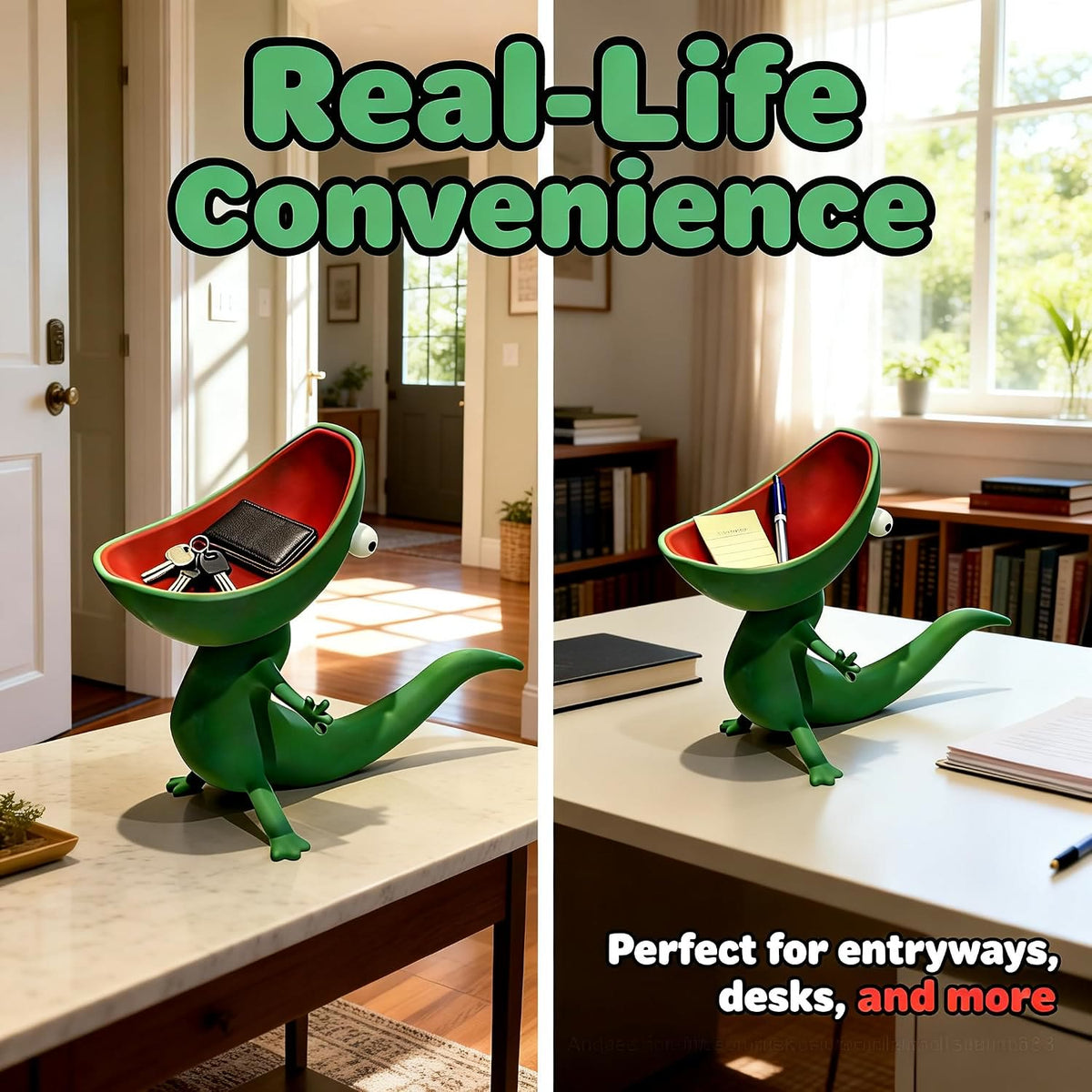 Cute multi-functional lizard stand, monster mouth storage box, soap box