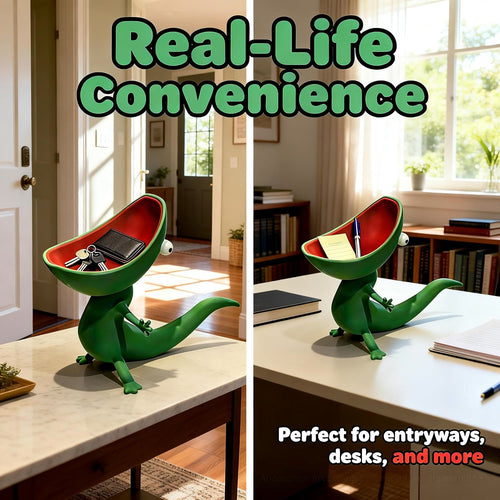 Cute multi-functional lizard stand, monster mouth storage box, soap box