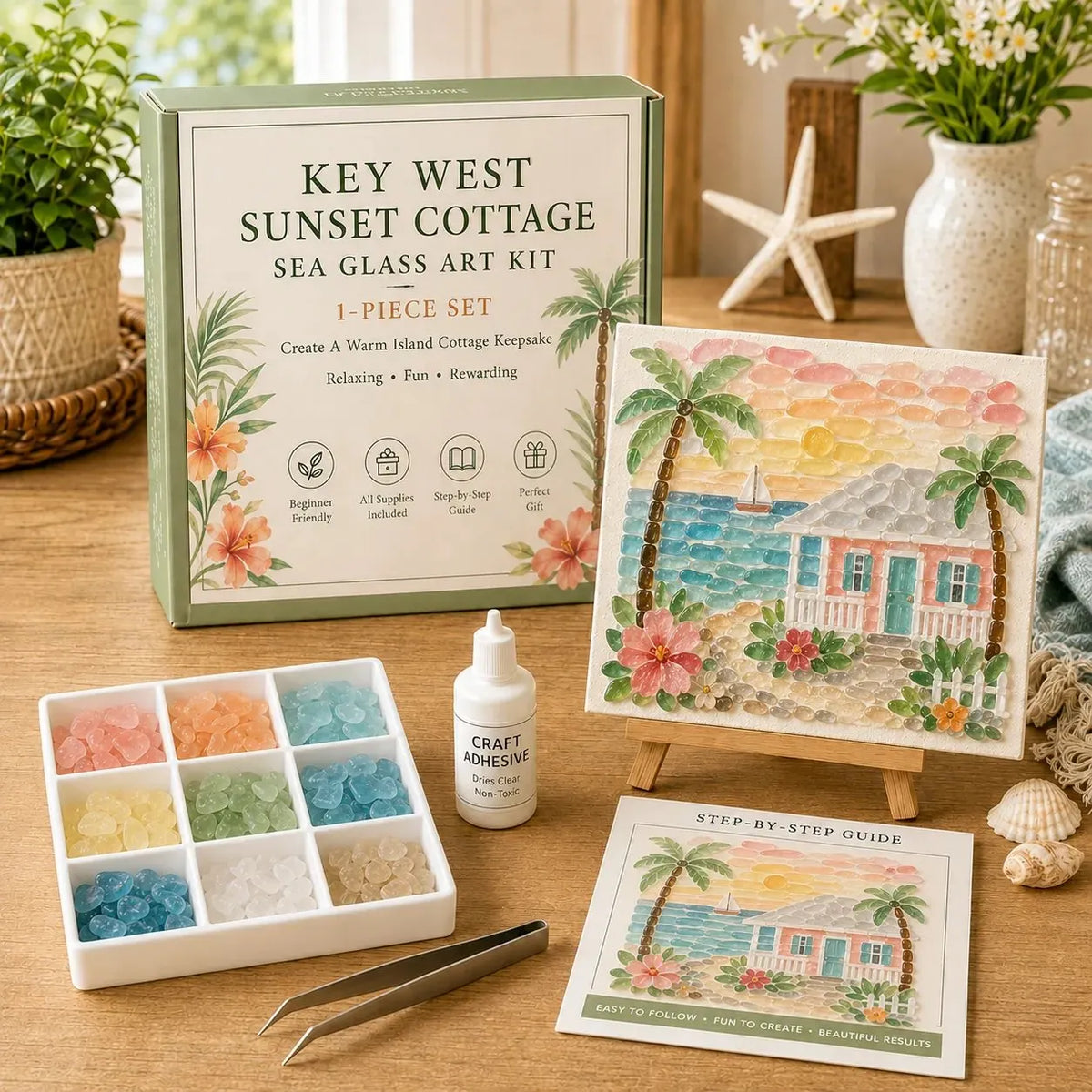 🔥LAST DAY 50% OFF - ✨ Timeless American Destinations Sea Glass Art Kit