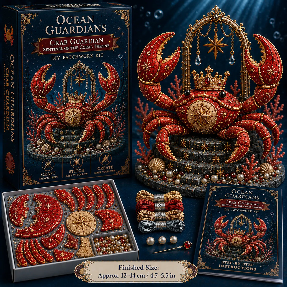 🔥LAST 4 HOURS,BUY 2 GET 1 FREE — Each discount is $8.5🎁 Ocean Guardians DIY Patchwork Kit Collection🌊