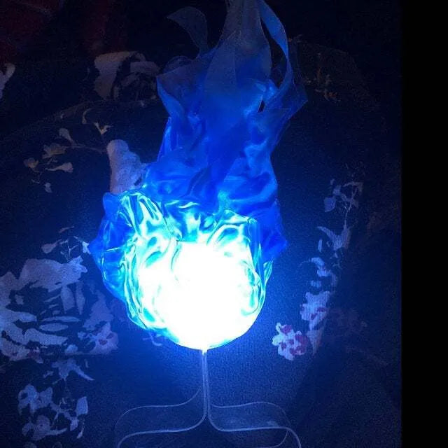 🔥 Floating Magic Fireball LED Light Prop, 4 Colors Fake Flame Illusion Halloween Cosplay Photo Decor