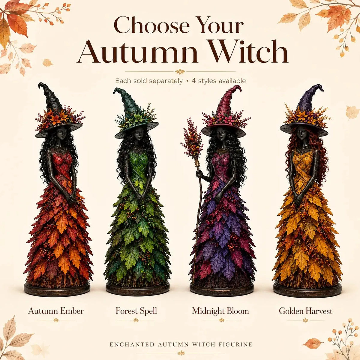 💥LAST DAY 49% OFF - 🧙 Enchanted Autumn Witch Figurine (📦Buy 2 Free Shipping)