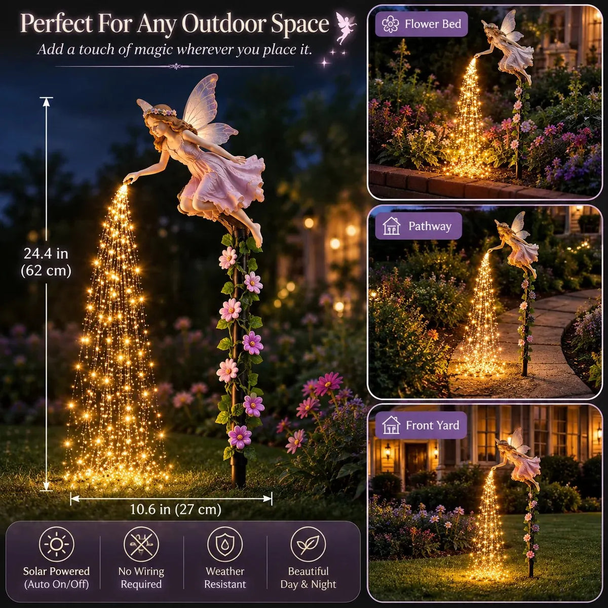 🌸🔥Today 49% OFF🧚‍♀️Fairy Sprinkling Magic Dust Garden Light