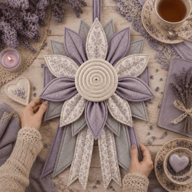 🔥Last Day 50% OFF ✨Quilted Fabric Flower Door Hanger