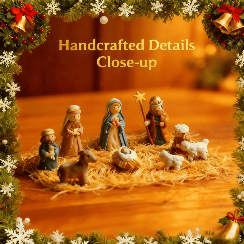 🔥Last Day 49% Off🎁Mini Nativity Set in a Tin Box