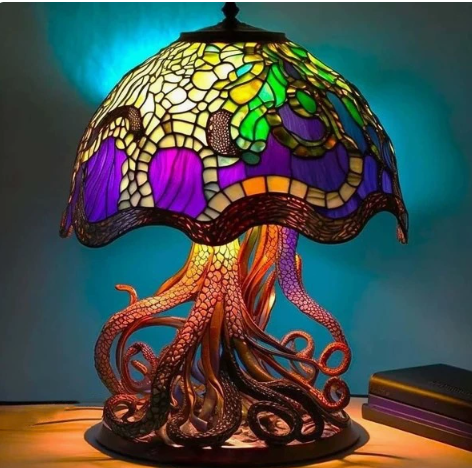 Magic LED Seven‑Color Mushroom Lamp Ornament, Creative Resin Home Decor, USB Powered Luminous Decoration