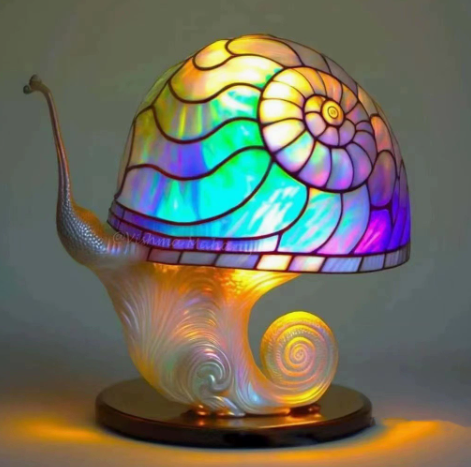 Magic LED Seven‑Color Mushroom Lamp Ornament, Creative Resin Home Decor, USB Powered Luminous Decoration