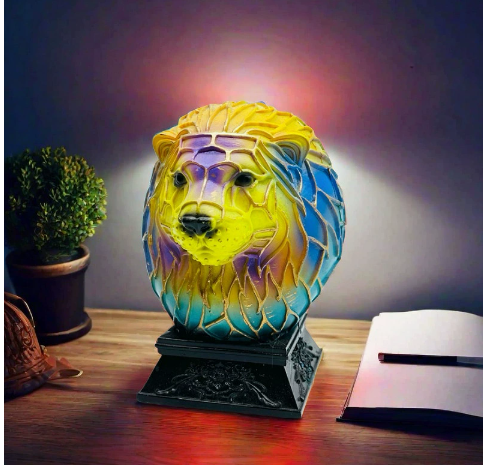 Magic LED Seven‑Color Mushroom Lamp Ornament, Creative Resin Home Decor, USB Powered Luminous Decoration
