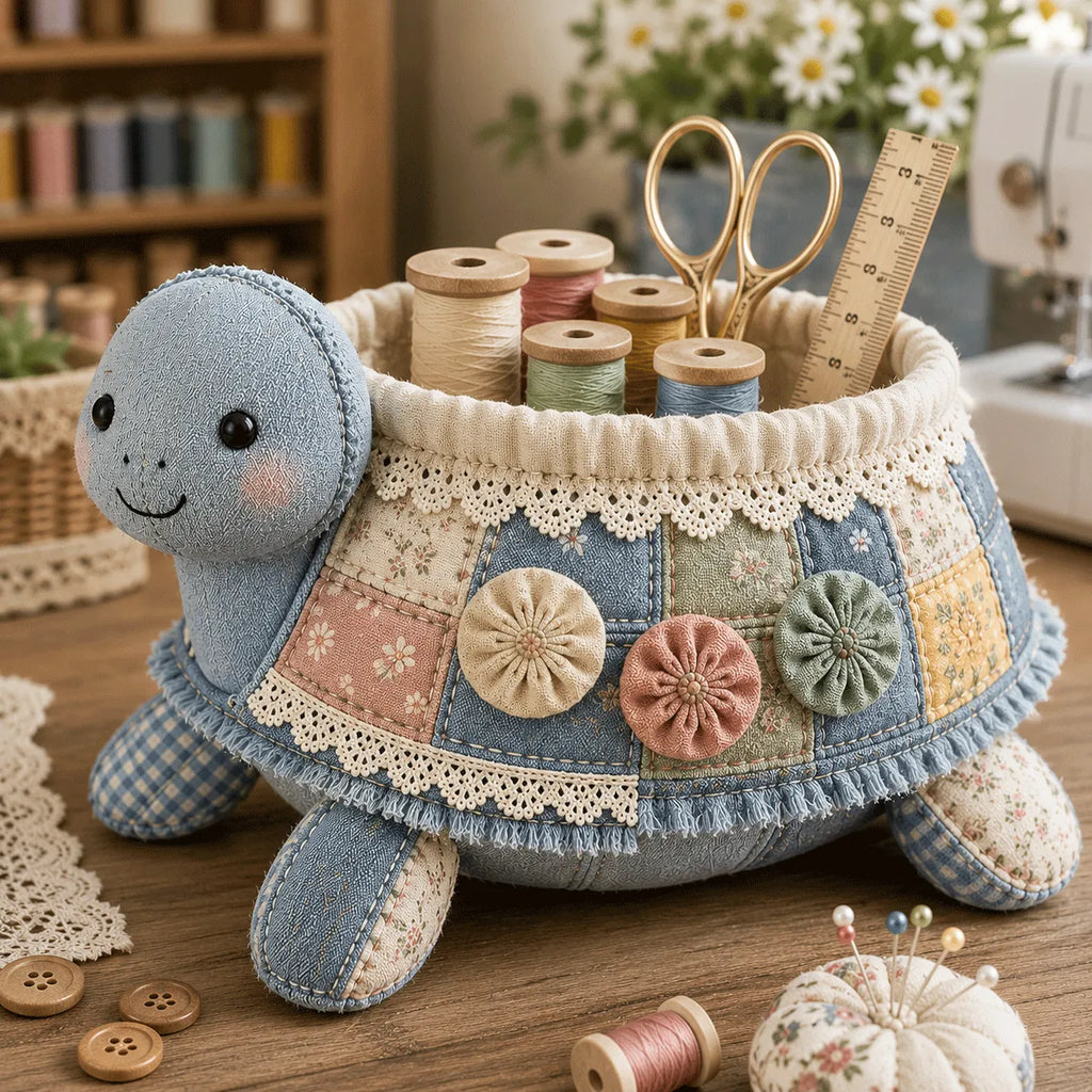 🧵 DIY Patchwork Animal Sewing Caddy Kit
