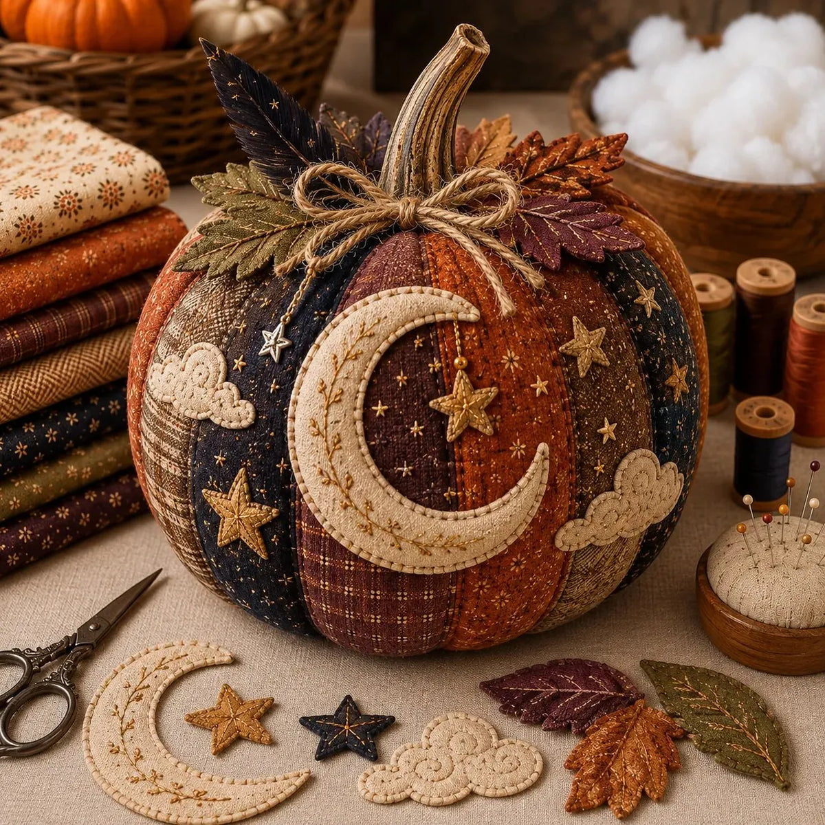 ⏳ Last Day 49% OFF – 🎃 Beginner-Friendly DIY Layered Harvest Pumpkin Patchwork Kit Collection | Complete Kit with All Tools & Step-by-Step Guide Included 💕