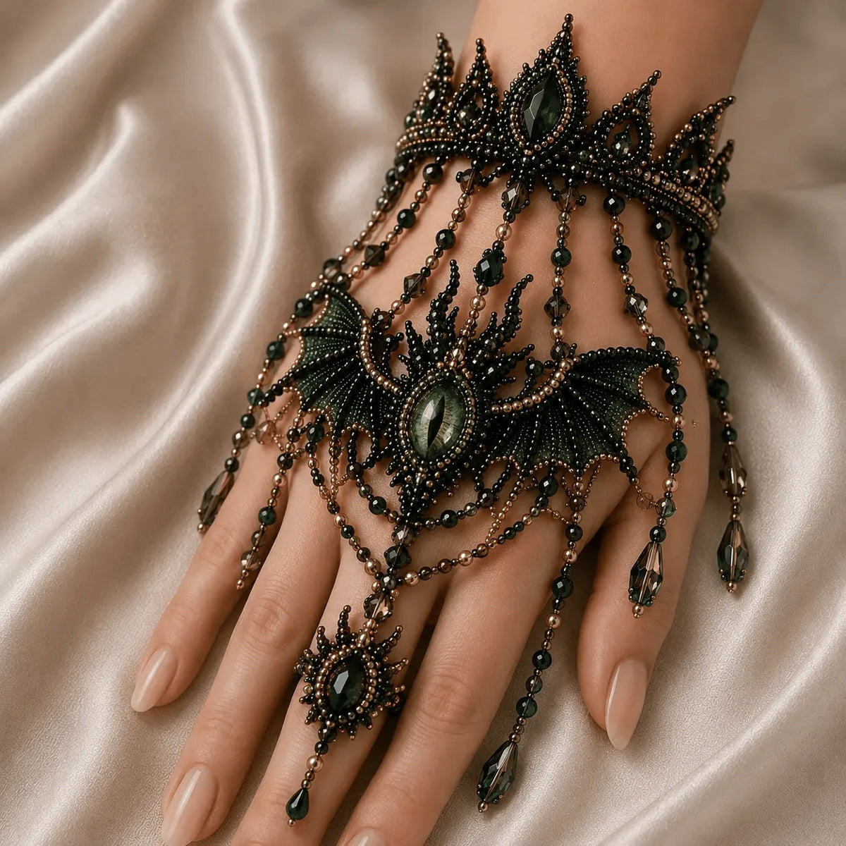 ✨Enchanted Forest DIY Beaded Hand Bracelet Kit,