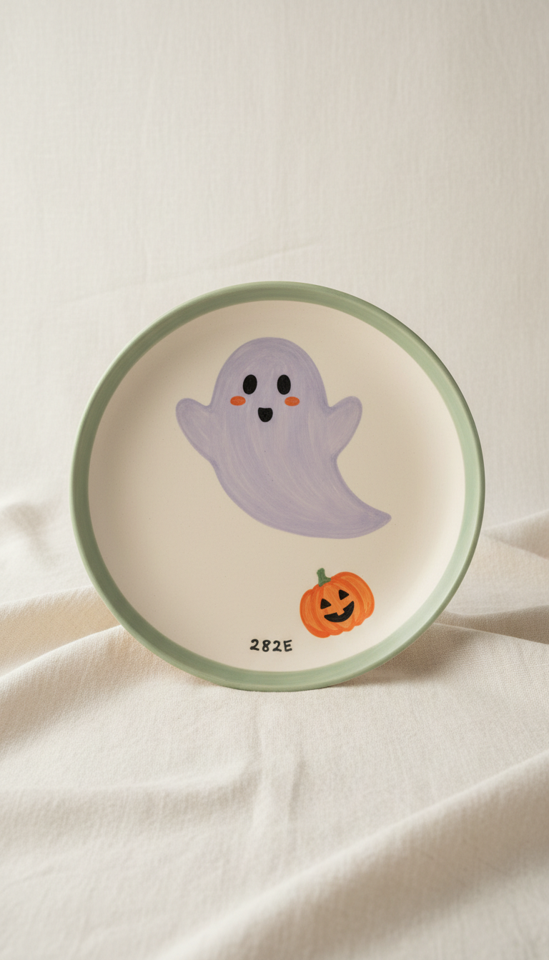Friendly Ghost Ceramic Plate
