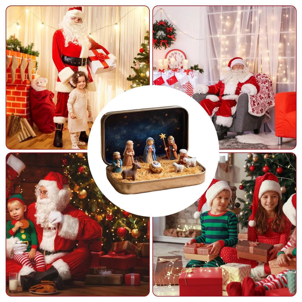 🔥Last Day 49% Off🎁Mini Nativity Set in a Tin Box