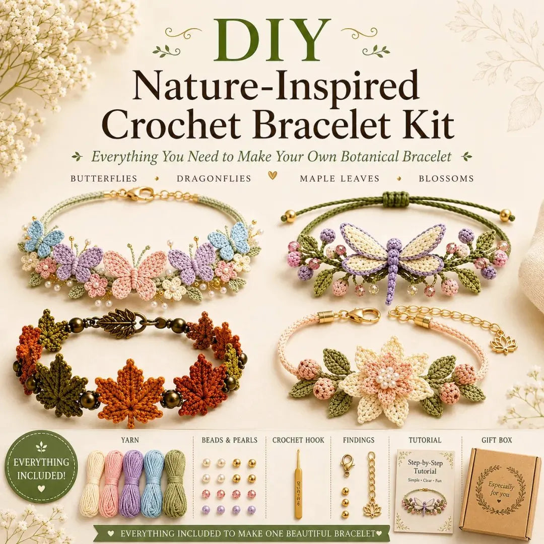 DIY Nature-Inspired Crochet Bracelet Kit