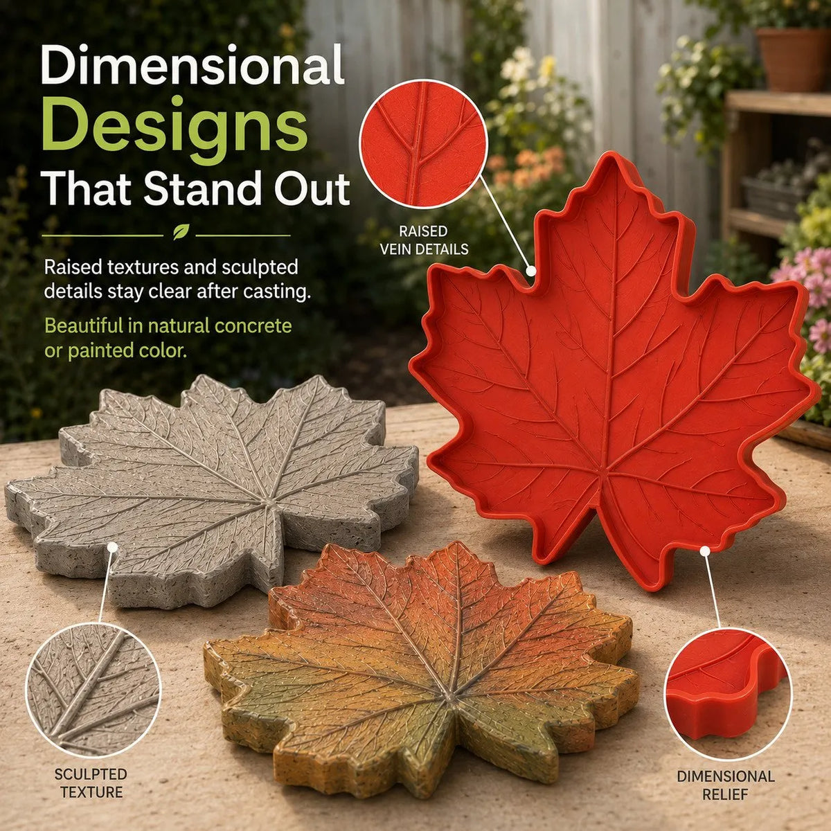 💥 LAST DAY 49% OFF – 🌿 Reusable Decorative Garden Stepping Stone Mold – Make Your Garden Truly One of a Kind (📦 Buy 2, Get Free Shipping)