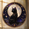 🌙🐈‍⬛ LAST DAY 49% OFF – ✨ Premium 3D Pearl Celestial Black Cat Window Hanging Kit | Luxury Flocked Canvas with Scratch-Resistant Non-Fading Pearl Beads DIY Handmade Moonlight Suncatcher Decor 🔮💎