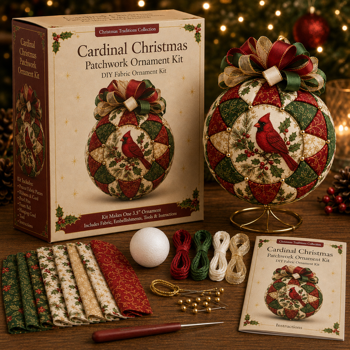 ⏳Only Today BUY 3 GET 1 FREE🔥49% OFF –  DIY Christmas Patchwork Ornament Kit