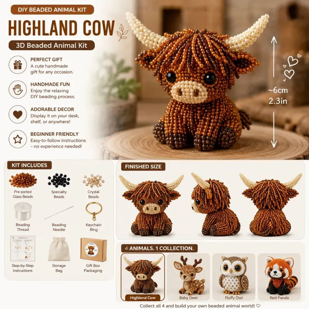 🏆Zeitlich begrenztes Angebot: 49 % Rabatt🧵✨Kleines 3D-Perlen-Tier-Bastelset