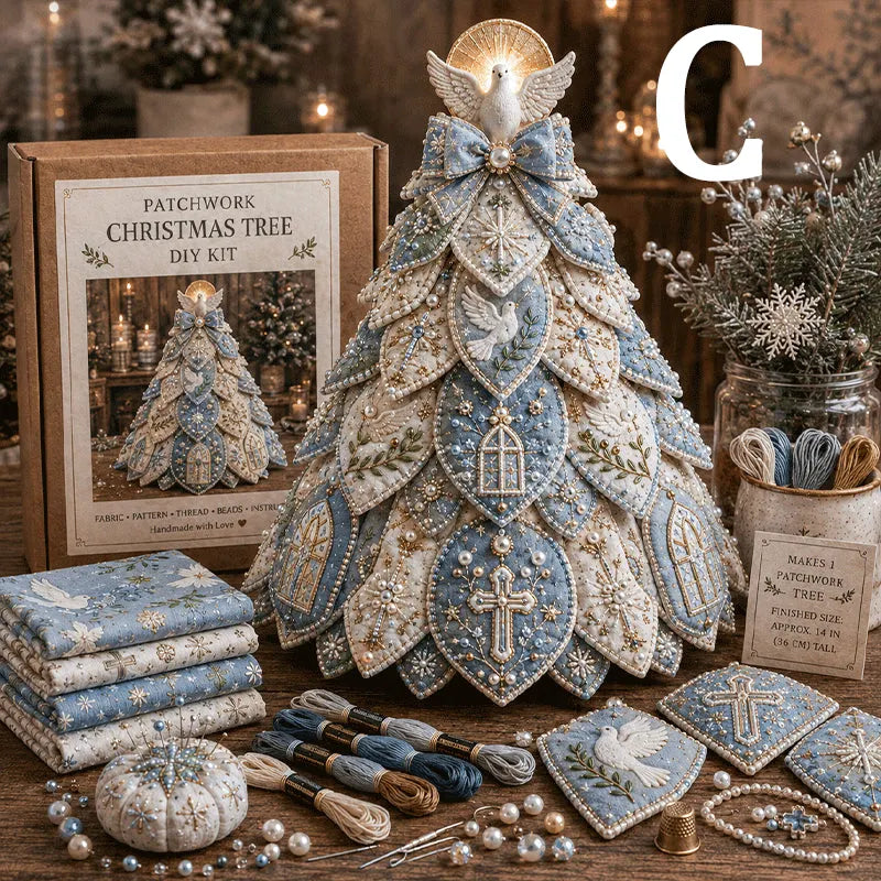 🔥49% Off Last Day - BUY 3 GET 1 FREE✝️ Religious-Themed Beaded & Quilted Christmas Tree DIY Kit
