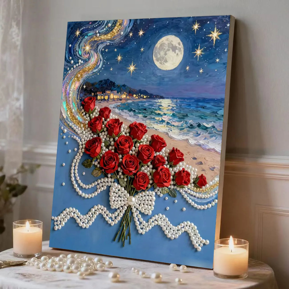 ✨ Create Stunning Pearl Art Easily | Relaxing DIY Gem Painting Wall Decor
