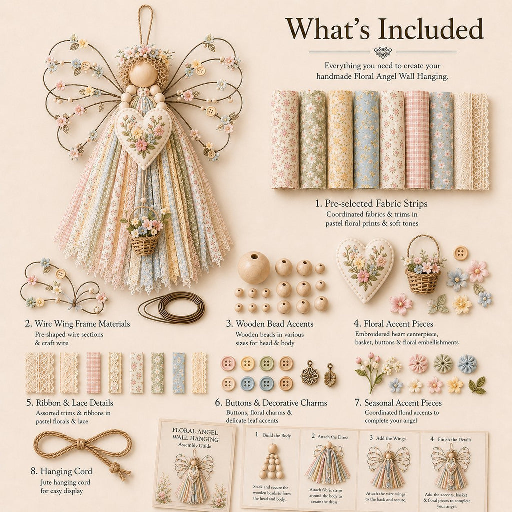 🌸Angel Fabric Hanging DIY Kit