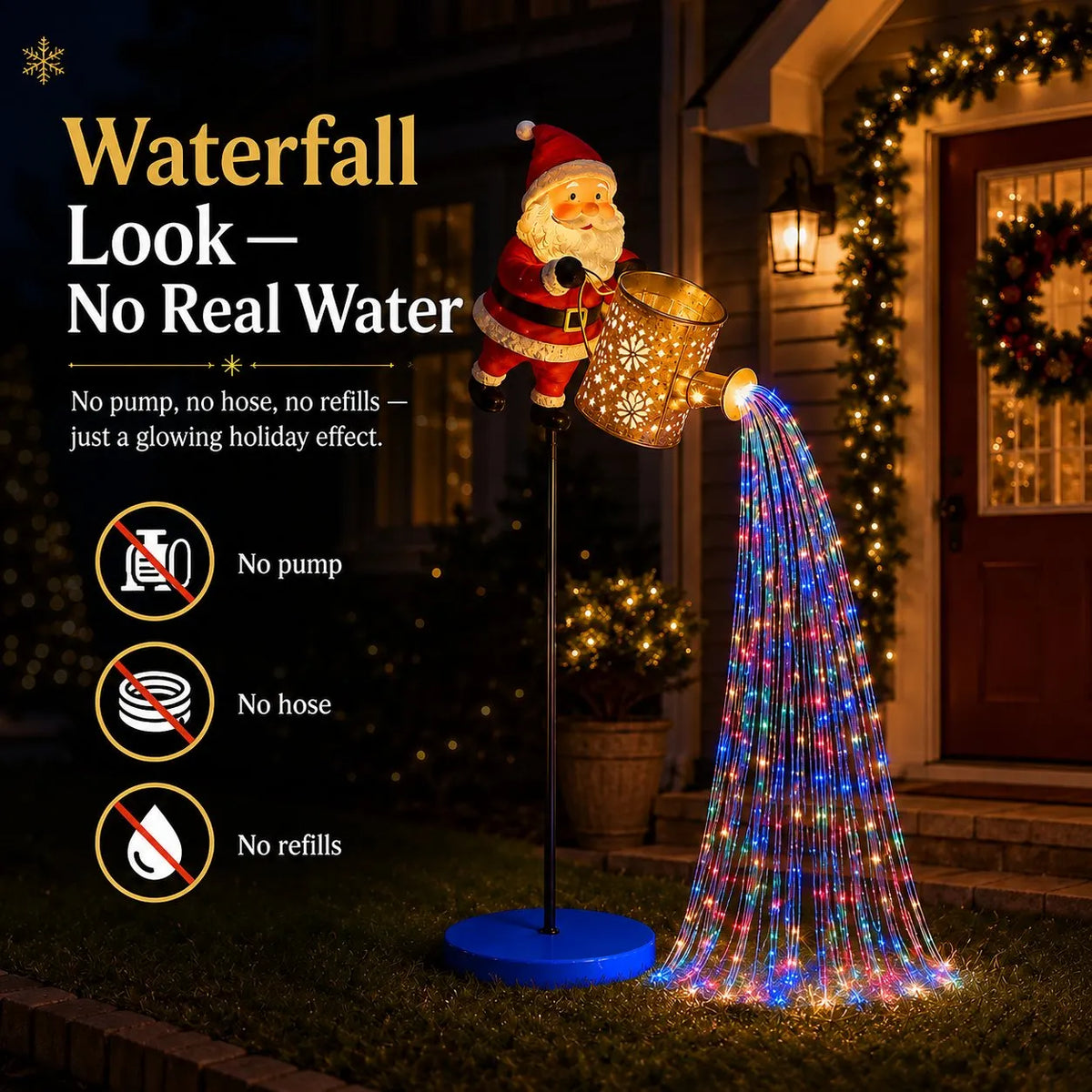 Solar Santa Waterfall Christmas Light🎅🔥