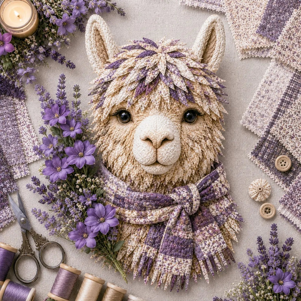 ⏳ Last Day 49% OFF – 🦙 Beginner-Friendly Autumn Alpaca DIY Wall Hanging Kit | Complete Kit with Pre-Cut Fabrics, Stitching Supplies & Step-by-Step Guide Included 🍂💕