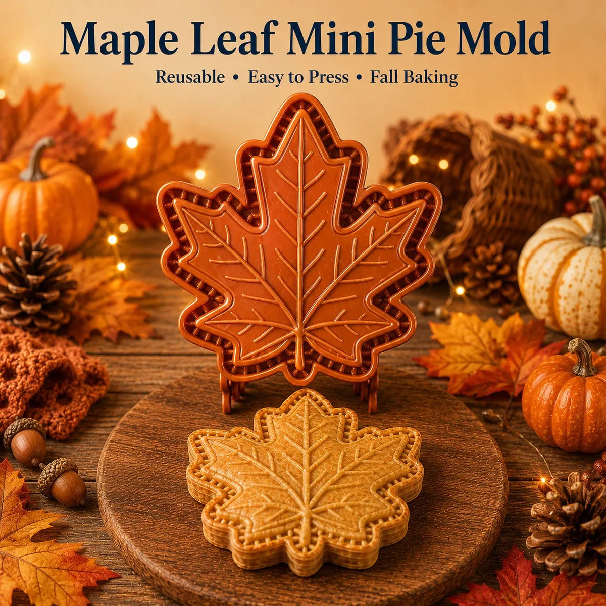 🍂 8-Design Fall Mini Pie Mold Collection | Reusable Embossed Molds for Shaping Detailed Owl, Fox, Turkey, Pumpkin, Acorn & More 🥧✨
