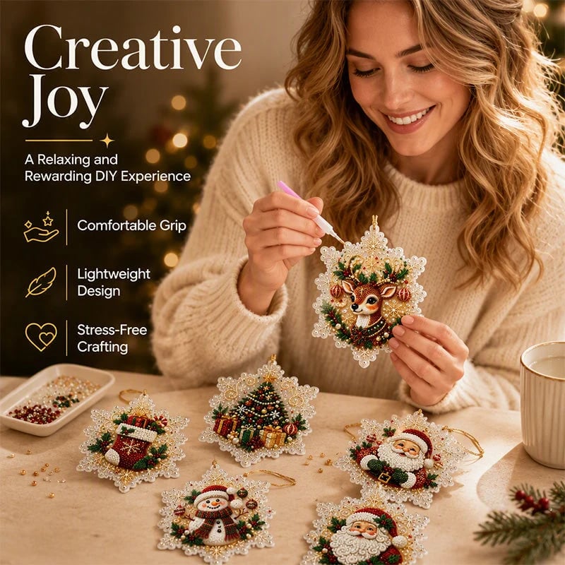 🎄 DIY Diamond Painting Ornaments | Christmas Set