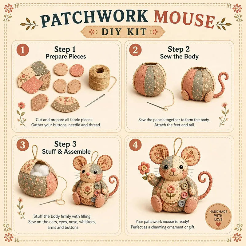 🔥 2026 Hot Sale DIY Patchwork Animal Kit – Create Your Own Adorable Animals