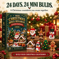 🎄 24-Day Christmas Advent Calendar | 24 Mini Buildable Ornaments with Hanging Loops for Tree Decor